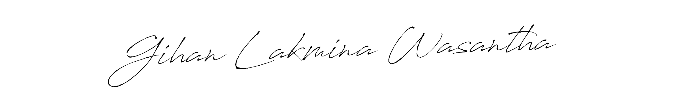 How to make Gihan Lakmina Wasantha signature? Antro_Vectra is a professional autograph style. Create handwritten signature for Gihan Lakmina Wasantha name. Gihan Lakmina Wasantha signature style 6 images and pictures png