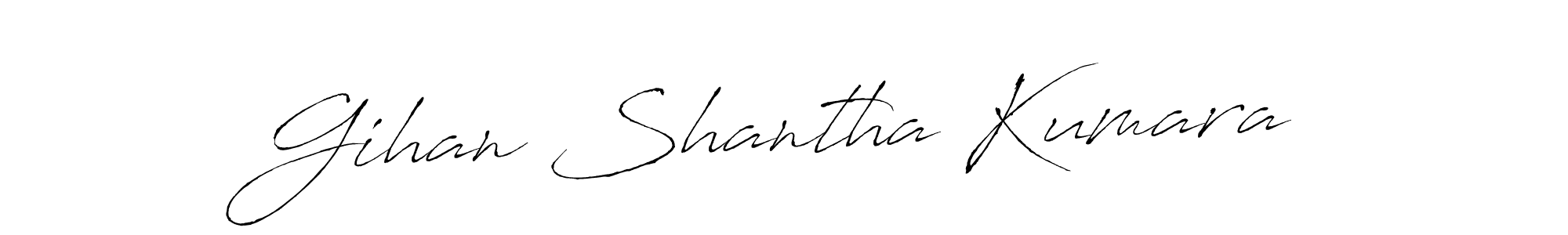 Antro_Vectra is a professional signature style that is perfect for those who want to add a touch of class to their signature. It is also a great choice for those who want to make their signature more unique. Get Gihan Shantha Kumara name to fancy signature for free. Gihan Shantha Kumara signature style 6 images and pictures png