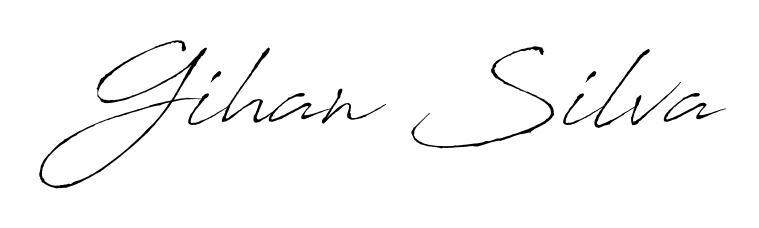 Create your official email sign-off with Gihan Silva name in Antro_Vectra style. Crisp, clean, and perfectly legible across all screens. Gihan Silva signature style 6 images and pictures png