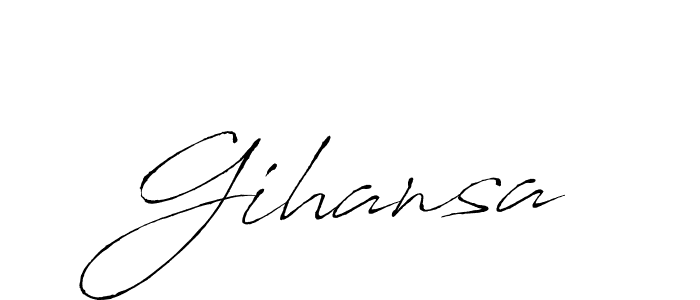 How to make Gihansa signature? Antro_Vectra is a professional autograph style. Create handwritten signature for Gihansa name. Gihansa signature style 6 images and pictures png