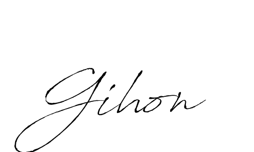 The best way (Antro_Vectra) to make a short signature is to pick only two or three words in your name. The name Gihon include a total of six letters. For converting this name. Gihon signature style 6 images and pictures png