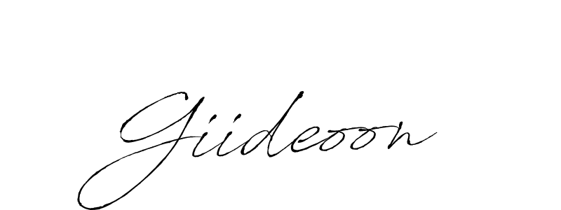 Make a beautiful signature design for name Giideoon. With this signature (Antro_Vectra) style, you can create a handwritten signature for free. Giideoon signature style 6 images and pictures png