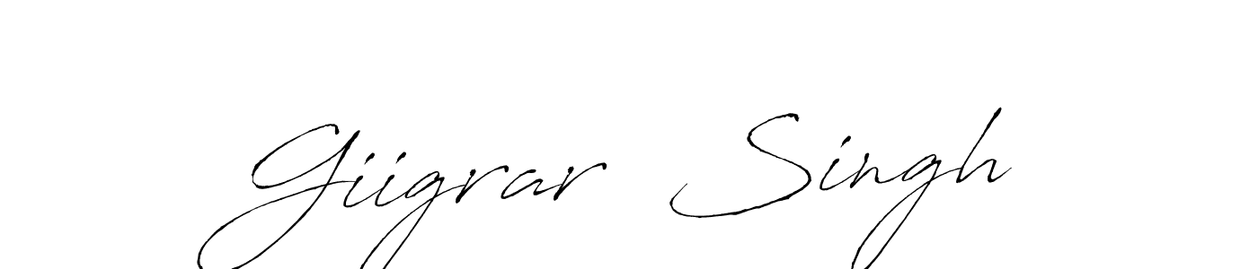 Here are the top 10 professional signature styles for the name Giigrar  Singh. These are the best autograph styles you can use for your name. Giigrar  Singh signature style 6 images and pictures png