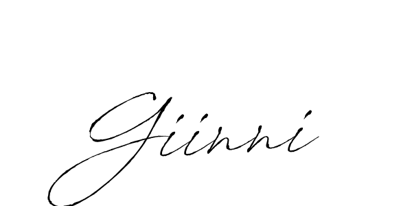 Use a signature maker to create a handwritten signature online. With this signature software, you can design (Antro_Vectra) your own signature for name Giinni. Giinni signature style 6 images and pictures png