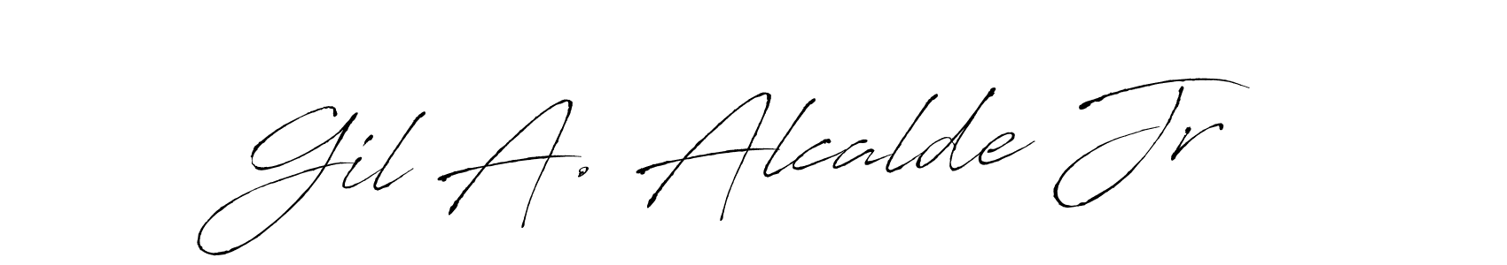 Also You can easily find your signature by using the search form. We will create Gil A. Alcalde Jr name handwritten signature images for you free of cost using Antro_Vectra sign style. Gil A. Alcalde Jr signature style 6 images and pictures png