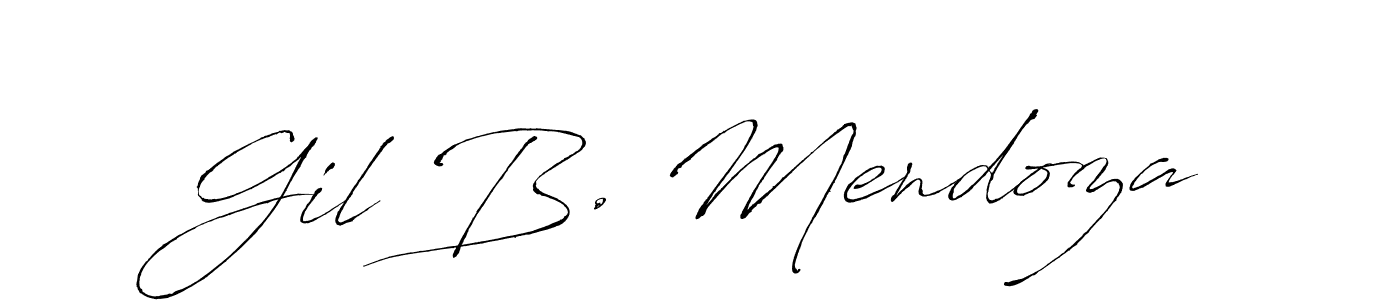 Create a beautiful signature design for name Gil B. Mendoza. With this signature (Antro_Vectra) fonts, you can make a handwritten signature for free. Gil B. Mendoza signature style 6 images and pictures png