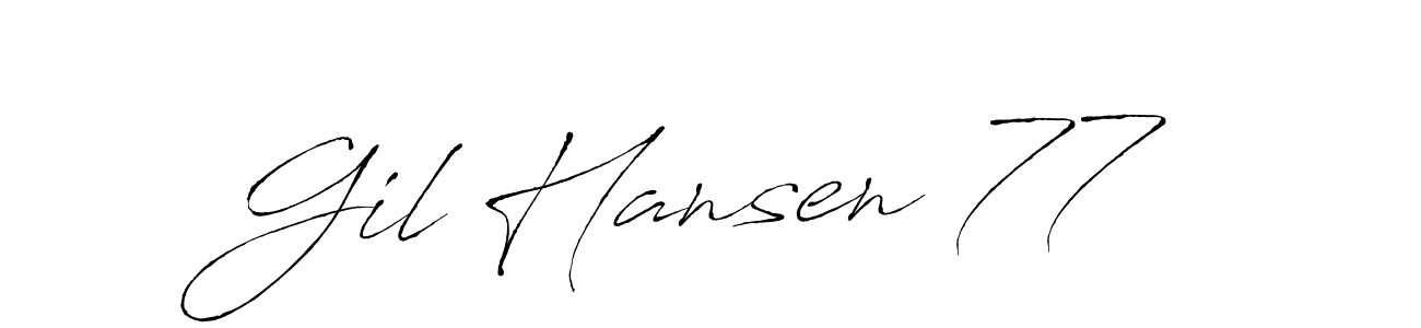 Design your own signature with our free online signature maker. With this signature software, you can create a handwritten (Antro_Vectra) signature for name Gil Hansen 77. Gil Hansen 77 signature style 6 images and pictures png