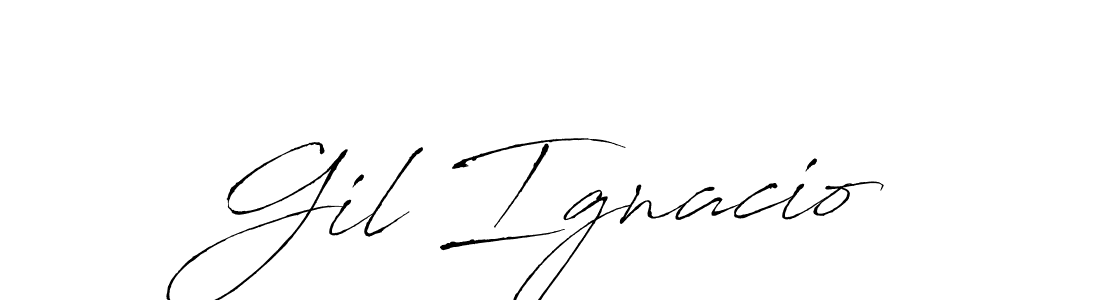 How to make Gil Ignacio name signature. Use Antro_Vectra style for creating short signs online. This is the latest handwritten sign. Gil Ignacio signature style 6 images and pictures png