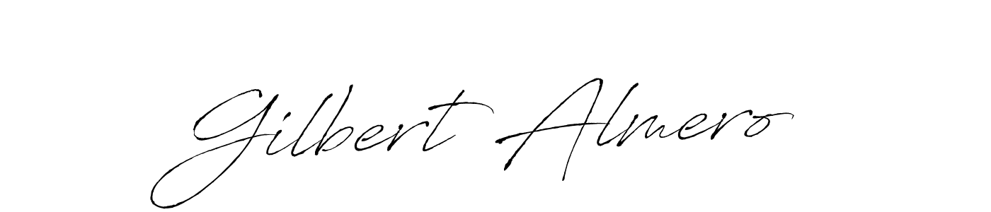 How to make Gilbert Almero signature? Antro_Vectra is a professional autograph style. Create handwritten signature for Gilbert Almero name. Gilbert Almero signature style 6 images and pictures png