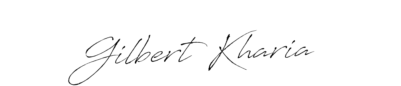 You should practise on your own different ways (Antro_Vectra) to write your name (Gilbert Kharia) in signature. don't let someone else do it for you. Gilbert Kharia signature style 6 images and pictures png