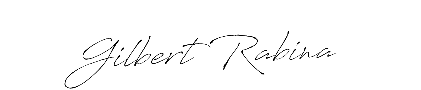 Design your own signature with our free online signature maker. With this signature software, you can create a handwritten (Antro_Vectra) signature for name Gilbert Rabina. Gilbert Rabina signature style 6 images and pictures png