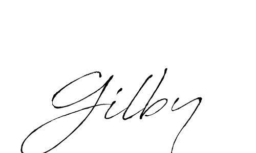 Design your own signature with our free online signature maker. With this signature software, you can create a handwritten (Antro_Vectra) signature for name Gilby. Gilby signature style 6 images and pictures png