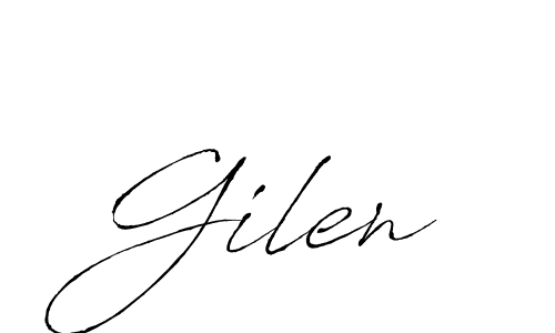 Create a beautiful signature design for name Gilen. With this signature (Antro_Vectra) fonts, you can make a handwritten signature for free. Gilen signature style 6 images and pictures png