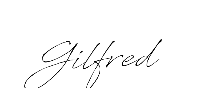 Create a beautiful signature design for name Gilfred. With this signature (Antro_Vectra) fonts, you can make a handwritten signature for free. Gilfred signature style 6 images and pictures png