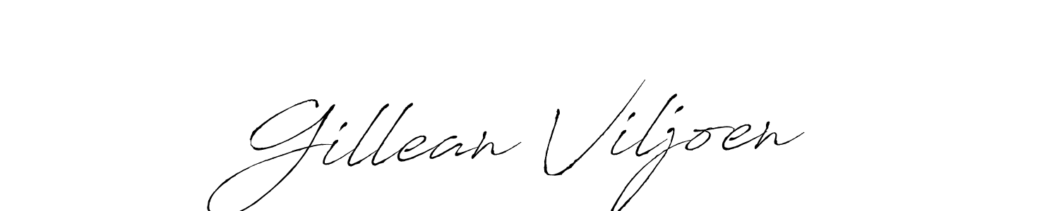 Gillean Viljoen stylish signature style. Best Handwritten Sign (Antro_Vectra) for my name. Handwritten Signature Collection Ideas for my name Gillean Viljoen. Gillean Viljoen signature style 6 images and pictures png