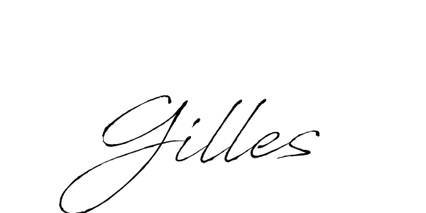 Gilles stylish signature style. Best Handwritten Sign (Antro_Vectra) for my name. Handwritten Signature Collection Ideas for my name Gilles. Gilles signature style 6 images and pictures png