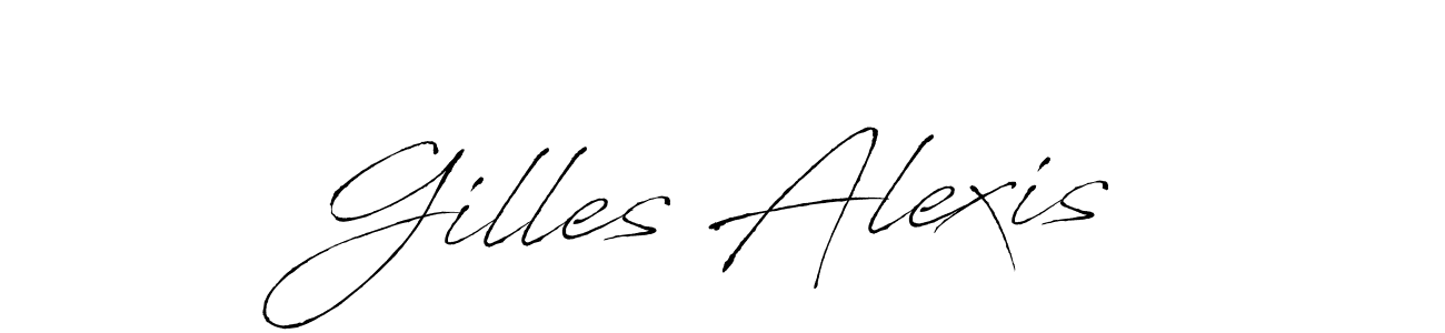 Make a beautiful signature design for name Gilles Alexis. With this signature (Antro_Vectra) style, you can create a handwritten signature for free. Gilles Alexis signature style 6 images and pictures png