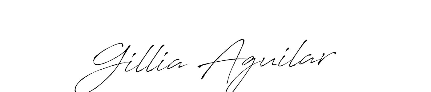 Create a beautiful signature design for name Gillia Aguilar. With this signature (Antro_Vectra) fonts, you can make a handwritten signature for free. Gillia Aguilar signature style 6 images and pictures png