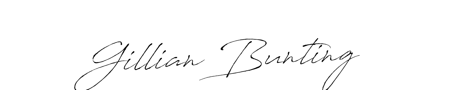 Make a beautiful signature design for name Gillian Bunting. With this signature (Antro_Vectra) style, you can create a handwritten signature for free. Gillian Bunting signature style 6 images and pictures png