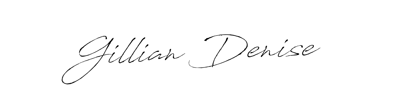 Gillian Denise stylish signature style. Best Handwritten Sign (Antro_Vectra) for my name. Handwritten Signature Collection Ideas for my name Gillian Denise. Gillian Denise signature style 6 images and pictures png