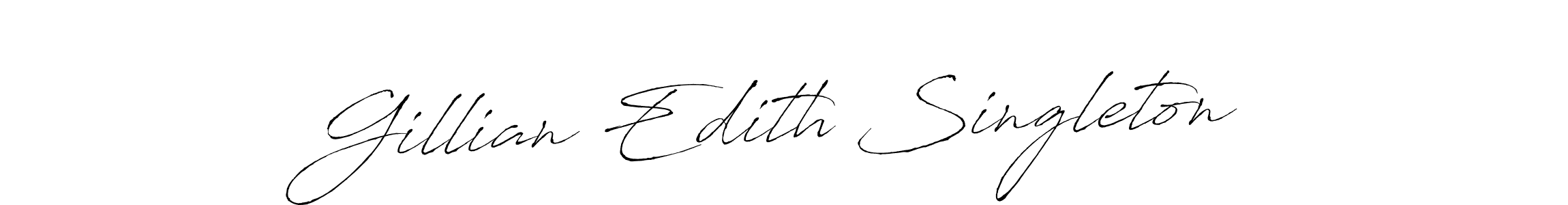 Make a beautiful signature design for name Gillian Edith Singleton. With this signature (Antro_Vectra) style, you can create a handwritten signature for free. Gillian Edith Singleton signature style 6 images and pictures png