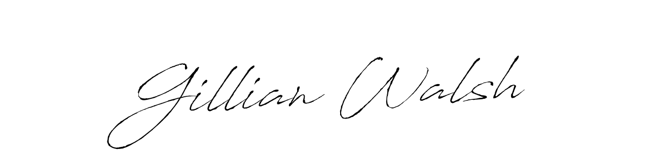 How to make Gillian Walsh name signature. Use Antro_Vectra style for creating short signs online. This is the latest handwritten sign. Gillian Walsh signature style 6 images and pictures png