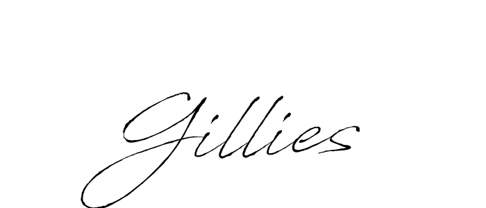 How to make Gillies signature? Antro_Vectra is a professional autograph style. Create handwritten signature for Gillies name. Gillies signature style 6 images and pictures png