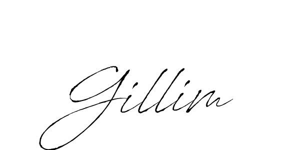 Antro_Vectra is a professional signature style that is perfect for those who want to add a touch of class to their signature. It is also a great choice for those who want to make their signature more unique. Get Gillim name to fancy signature for free. Gillim signature style 6 images and pictures png