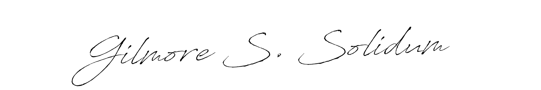 Make a beautiful signature design for name Gilmore S. Solidum. With this signature (Antro_Vectra) style, you can create a handwritten signature for free. Gilmore S. Solidum signature style 6 images and pictures png