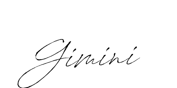Design your own signature with our free online signature maker. With this signature software, you can create a handwritten (Antro_Vectra) signature for name Gimini. Gimini signature style 6 images and pictures png