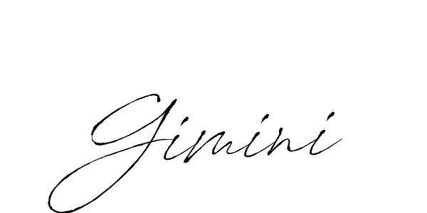 Design your own signature with our free online signature maker. With this signature software, you can create a handwritten (Antro_Vectra) signature for name Gimini. Gimini signature style 6 images and pictures png