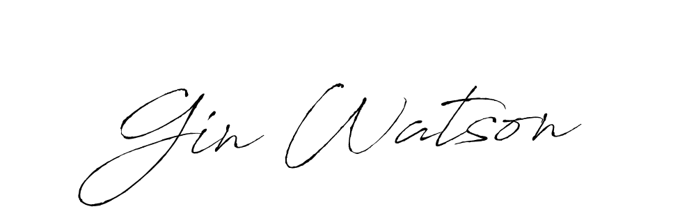 Gin Watson stylish signature style. Best Handwritten Sign (Antro_Vectra) for my name. Handwritten Signature Collection Ideas for my name Gin Watson. Gin Watson signature style 6 images and pictures png