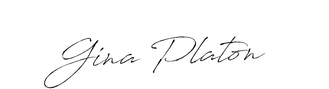 How to make Gina Platon name signature. Use Antro_Vectra style for creating short signs online. This is the latest handwritten sign. Gina Platon signature style 6 images and pictures png