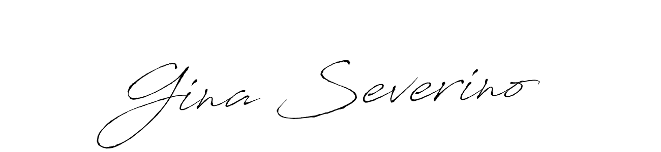 How to make Gina Severino name signature. Use Antro_Vectra style for creating short signs online. This is the latest handwritten sign. Gina Severino signature style 6 images and pictures png