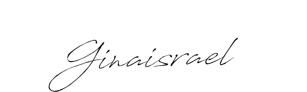 Use a signature maker to create a handwritten signature online. With this signature software, you can design (Antro_Vectra) your own signature for name Ginaisrael. Ginaisrael signature style 6 images and pictures png