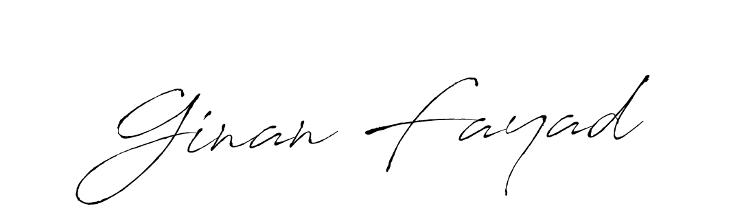 The best way (Antro_Vectra) to make a short signature is to pick only two or three words in your name. The name Ginan Fayad include a total of six letters. For converting this name. Ginan Fayad signature style 6 images and pictures png