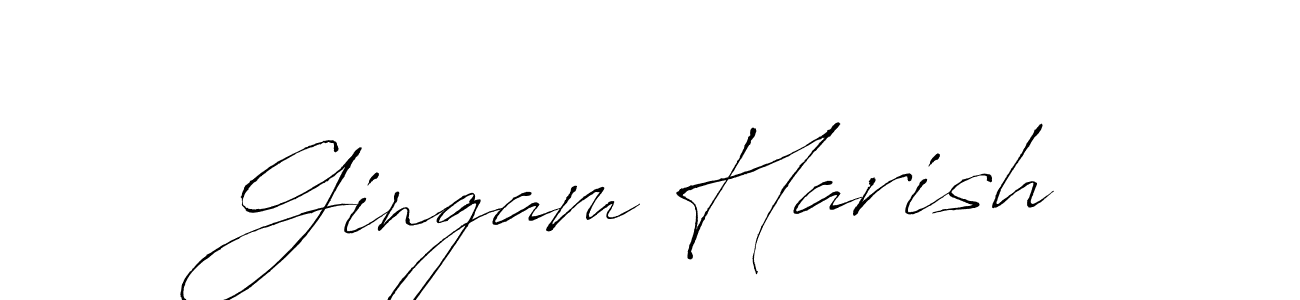 Also You can easily find your signature by using the search form. We will create Gingam Harish name handwritten signature images for you free of cost using Antro_Vectra sign style. Gingam Harish signature style 6 images and pictures png