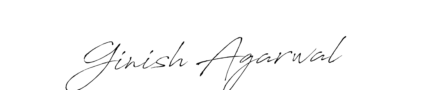 Ginish Agarwal stylish signature style. Best Handwritten Sign (Antro_Vectra) for my name. Handwritten Signature Collection Ideas for my name Ginish Agarwal. Ginish Agarwal signature style 6 images and pictures png