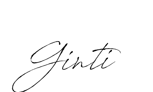 Design your own signature with our free online signature maker. With this signature software, you can create a handwritten (Antro_Vectra) signature for name Ginti. Ginti signature style 6 images and pictures png