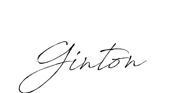 How to make Ginton name signature. Use Antro_Vectra style for creating short signs online. This is the latest handwritten sign. Ginton signature style 6 images and pictures png