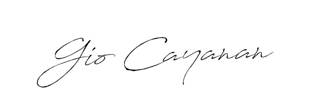 Create a beautiful signature design for name Gio Cayanan. With this signature (Antro_Vectra) fonts, you can make a handwritten signature for free. Gio Cayanan signature style 6 images and pictures png