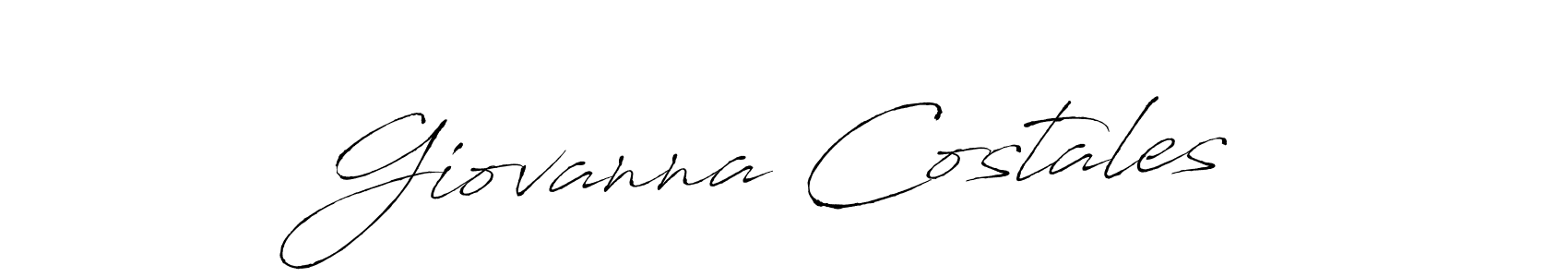 Giovanna Costales stylish signature style. Best Handwritten Sign (Antro_Vectra) for my name. Handwritten Signature Collection Ideas for my name Giovanna Costales. Giovanna Costales signature style 6 images and pictures png