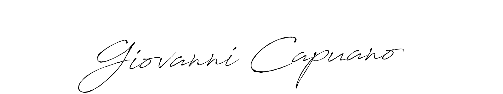 Design your own signature with our free online signature maker. With this signature software, you can create a handwritten (Antro_Vectra) signature for name Giovanni Capuano. Giovanni Capuano signature style 6 images and pictures png