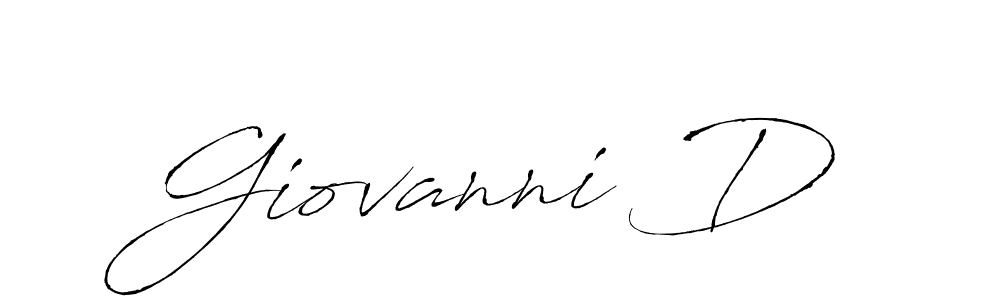 Create a beautiful signature design for name Giovanni D. With this signature (Antro_Vectra) fonts, you can make a handwritten signature for free. Giovanni D signature style 6 images and pictures png