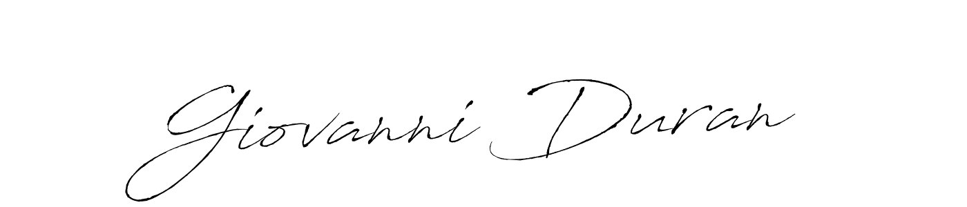 How to make Giovanni Duran name signature. Use Antro_Vectra style for creating short signs online. This is the latest handwritten sign. Giovanni Duran signature style 6 images and pictures png