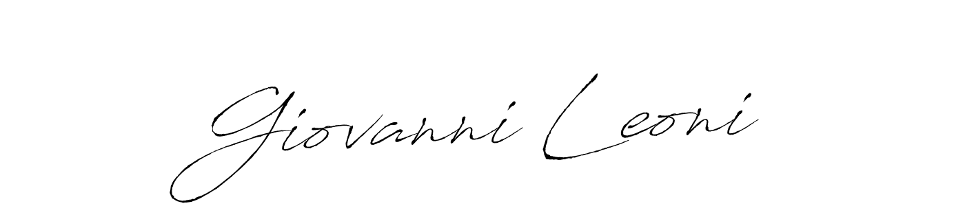 How to make Giovanni Leoni name signature. Use Antro_Vectra style for creating short signs online. This is the latest handwritten sign. Giovanni Leoni signature style 6 images and pictures png