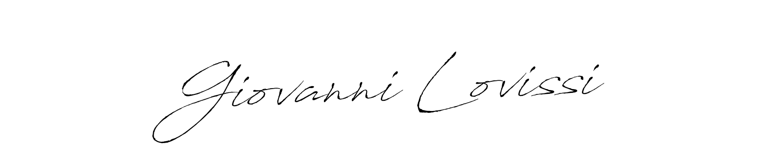 Antro_Vectra is a professional signature style that is perfect for those who want to add a touch of class to their signature. It is also a great choice for those who want to make their signature more unique. Get Giovanni Lovissi name to fancy signature for free. Giovanni Lovissi signature style 6 images and pictures png