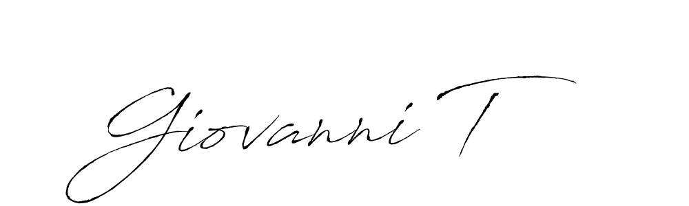 How to make Giovanni T name signature. Use Antro_Vectra style for creating short signs online. This is the latest handwritten sign. Giovanni T signature style 6 images and pictures png