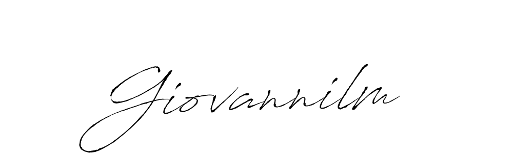 Create a beautiful signature design for name Giovannilm. With this signature (Antro_Vectra) fonts, you can make a handwritten signature for free. Giovannilm signature style 6 images and pictures png