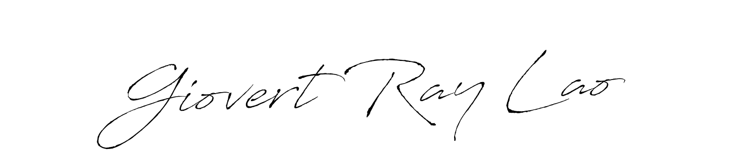 Giovert Ray Lao stylish signature style. Best Handwritten Sign (Antro_Vectra) for my name. Handwritten Signature Collection Ideas for my name Giovert Ray Lao. Giovert Ray Lao signature style 6 images and pictures png